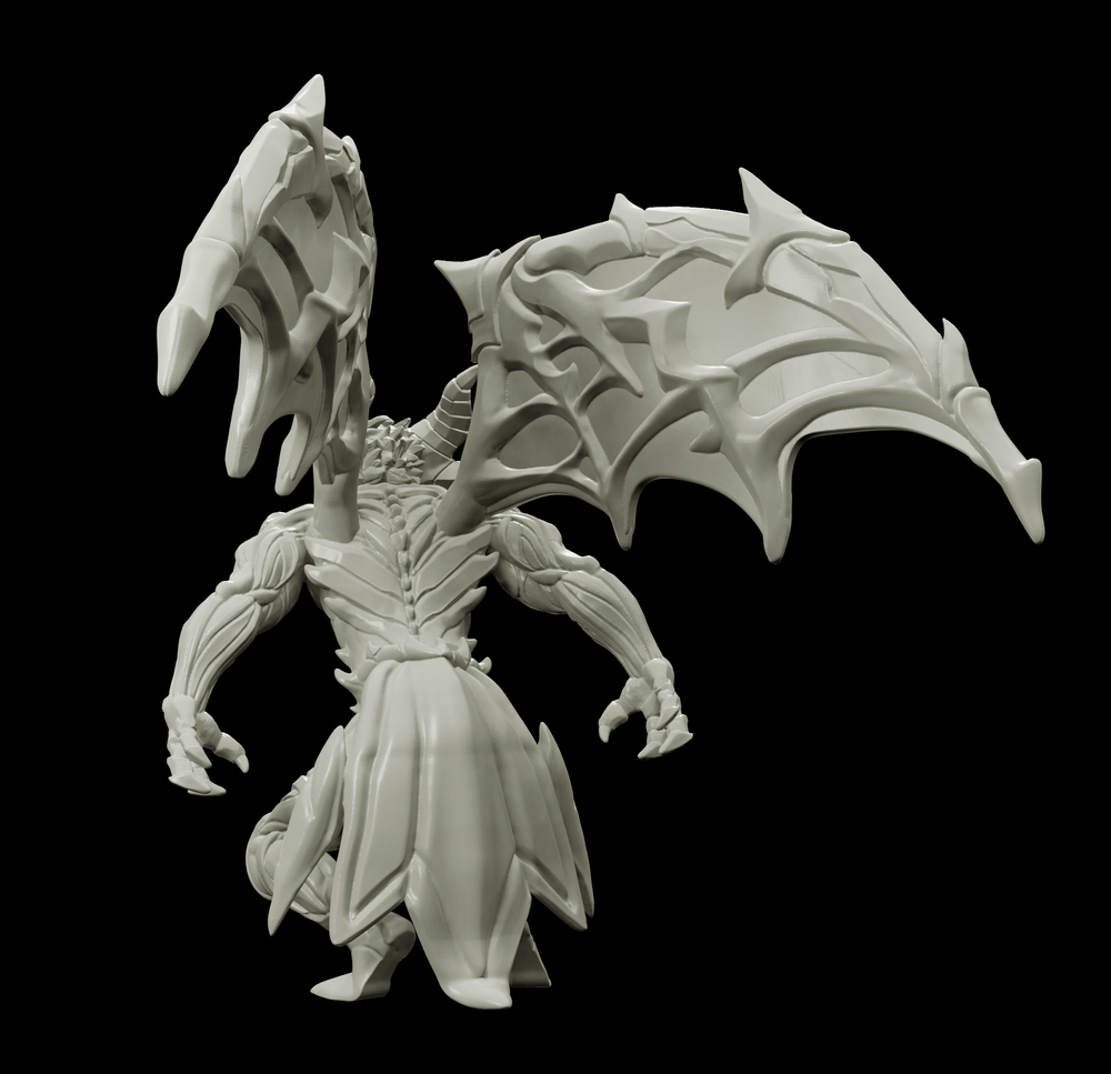 3D Printed Bestiary Vol. 4 Nafarrate - Chernobog Demon Fiend 32mm Ragnarok D&D (Online Only)