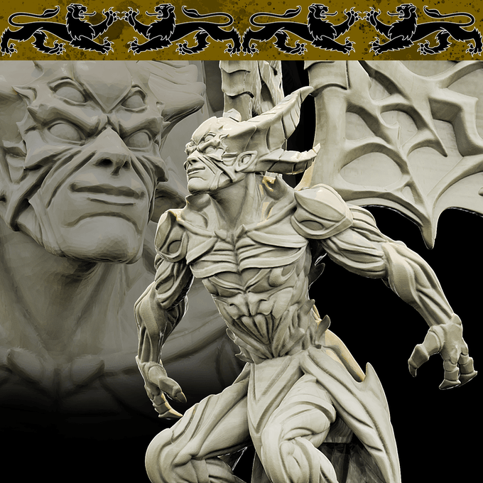 3D Printed Bestiary Vol. 4 Nafarrate - Chernobog Demon Fiend 32mm Ragnarok D&D (Online Only)