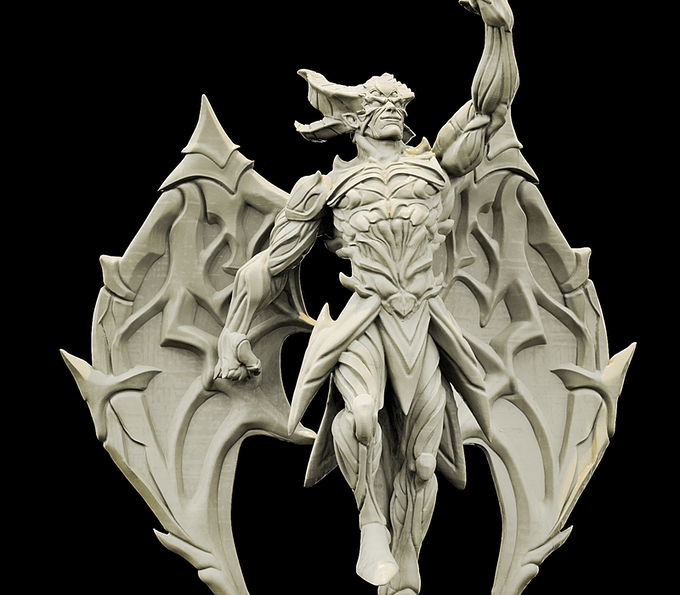 3D Printed Bestiary Vol. 4 Nafarrate - Chernobog Demon Fiend 32mm Ragnarok D&D (Online Only)