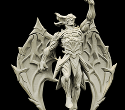 3D Printed Bestiary Vol. 4 Nafarrate - Chernobog Demon Fiend 32mm Ragnarok D&D (Online Only)