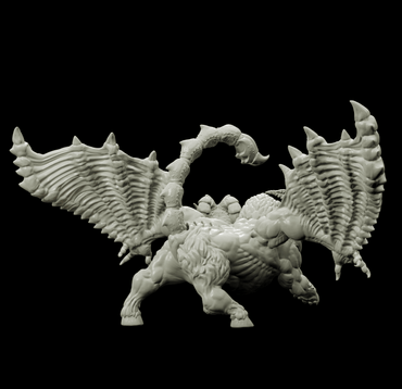 3D Printed Bestiary Vol. 4 Nafarrate - Chimera 32mm Ragnarok D&D (Online Only)
