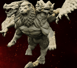 3D Printed Bestiary Vol. 4 Nafarrate - Chimera 32mm Ragnarok D&D (Online Only)