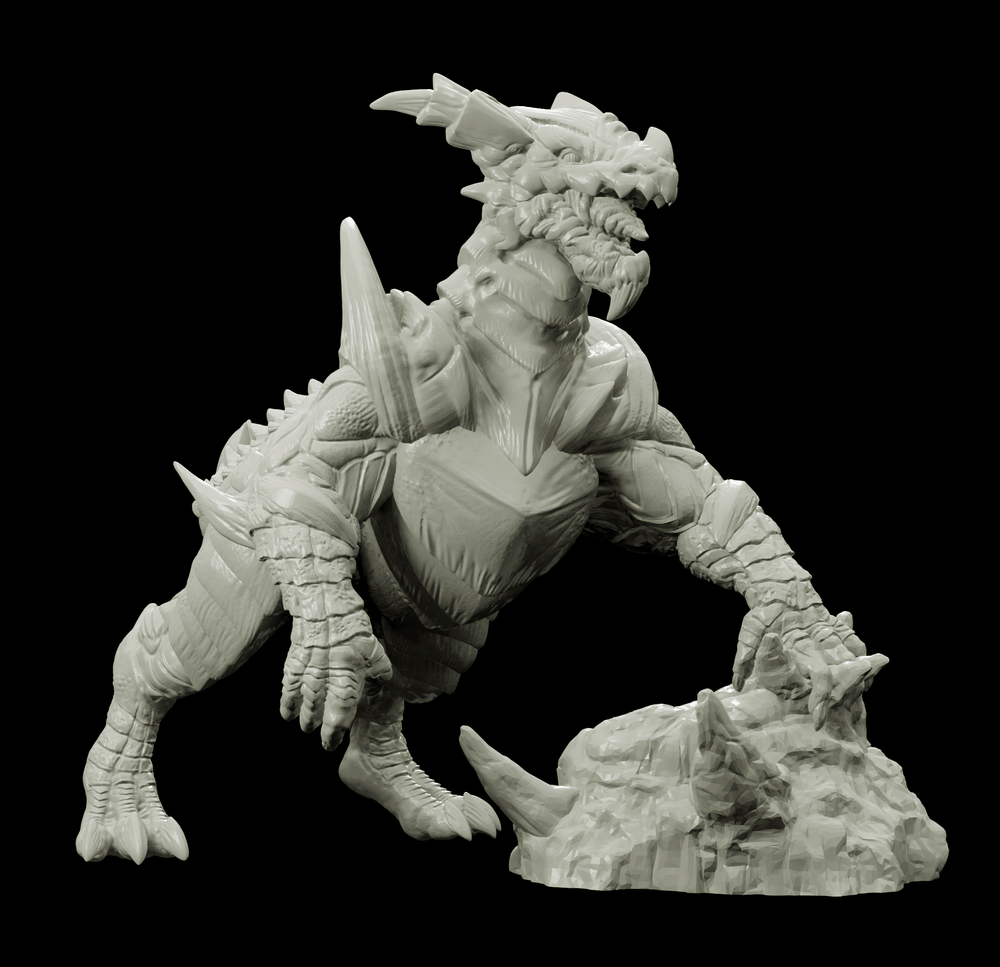3D Printed Bestiary Vol. 4 Nafarrate - Cidraen Thunder Dragon 32mm Ragnarok D&D (Online Only)