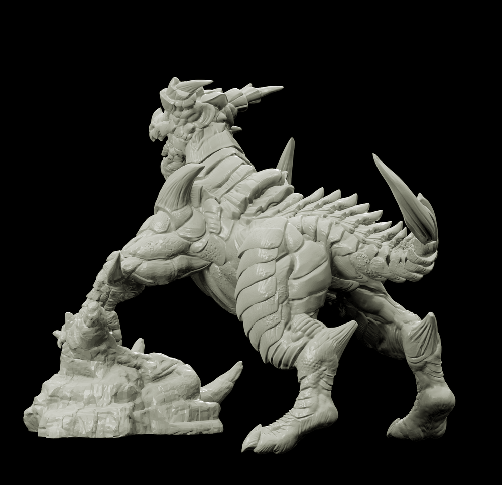 3D Printed Bestiary Vol. 4 Nafarrate - Cidraen Thunder Dragon 32mm Ragnarok D&D (Online Only)