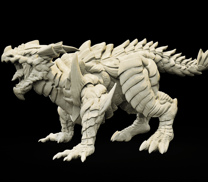 3D Printed Bestiary Vol. 4 Nafarrate - Cidraen Thunder Dragon 32mm Ragnarok D&D (Online Only)