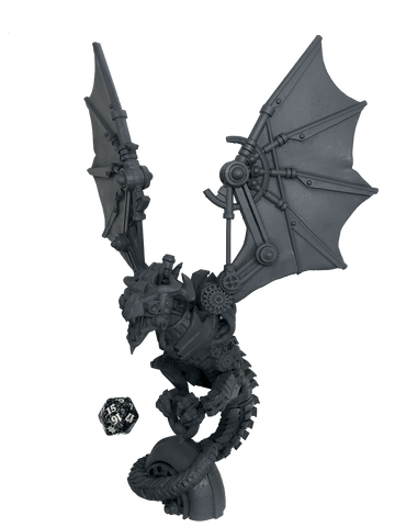 3D Printed Bestiary Vol. 4 Nafarrate - Clockwork Dragon 32mm Ragnarok D&D (Online Only)