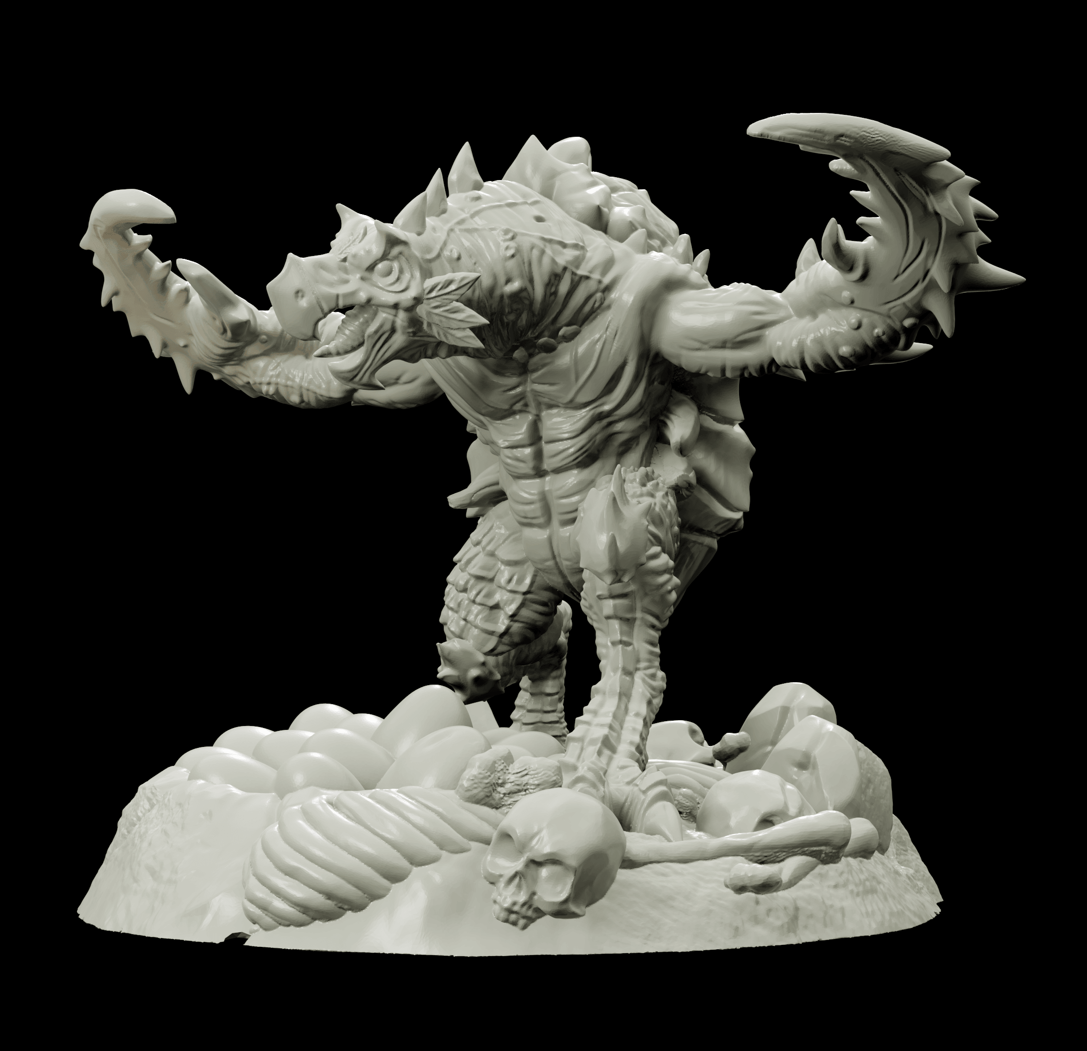 3D Printed Bestiary Vol. 4 Nafarrate - Corvolture Beast 32mm Ragnarok D&D (Online Only)