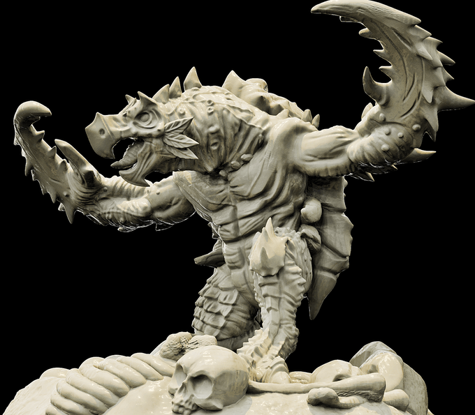 3D Printed Bestiary Vol. 4 Nafarrate - Corvolture Beast 32mm Ragnarok D&D (Online Only)