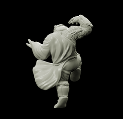 3D Printed Bestiary Vol. 4 Nafarrate - Cu Chulan Bear Monk 32mm Ragnarok D&D (Online Only)