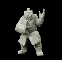 3D Printed Bestiary Vol. 4 Nafarrate - Cu Chulan Bear Monk 32mm Ragnarok D&D (Online Only)