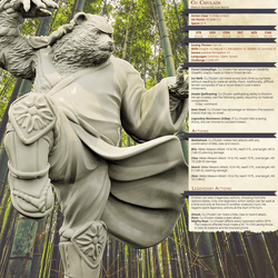 3D Printed Bestiary Vol. 4 Nafarrate - Cu Chulan Bear Monk 32mm Ragnarok D&D (Online Only)