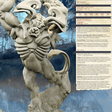 3D Printed Bestiary Vol. 4 Nafarrate - Duskpaw 32mm Ragnarok D&D (Online Only)