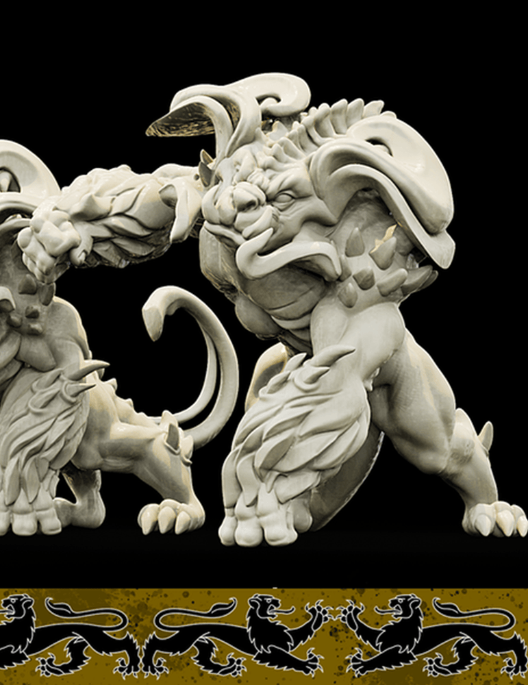 3D Printed Bestiary Vol. 4 Nafarrate - Duskpaw 32mm Ragnarok D&D (Online Only)
