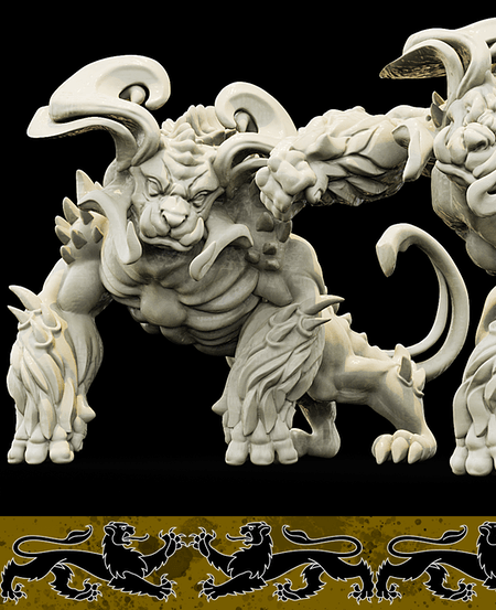3D Printed Bestiary Vol. 4 Nafarrate - Duskpaw 32mm Ragnarok D&D (Online Only)