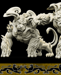 3D Printed Bestiary Vol. 4 Nafarrate - Duskpaw 32mm Ragnarok D&D (Online Only)