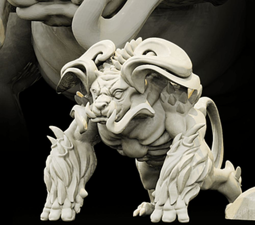 3D Printed Bestiary Vol. 4 Nafarrate - Duskpaw 32mm Ragnarok D&D (Online Only)