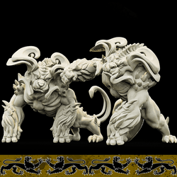 3D Printed Bestiary Vol. 4 Nafarrate - Duskpaw 32mm Ragnarok D&D (Online Only)