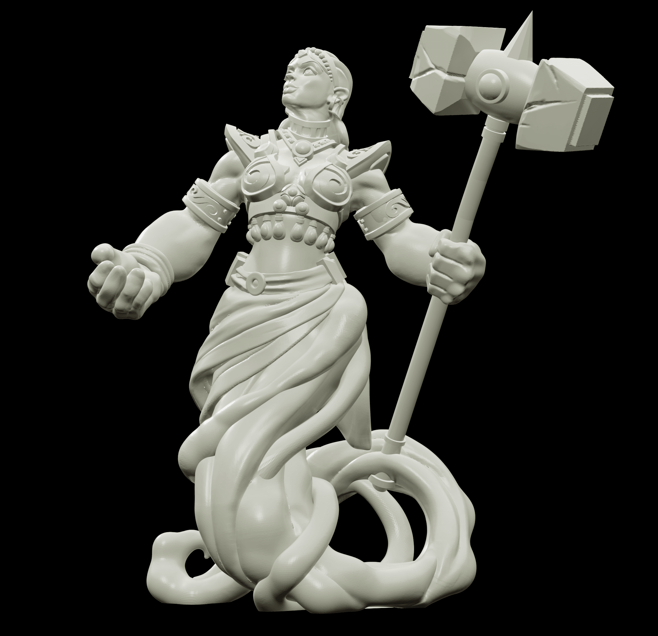 3D Printed Bestiary Vol. 4 Nafarrate - Earth Genie 32mm Ragnarok D&D (Online Only)