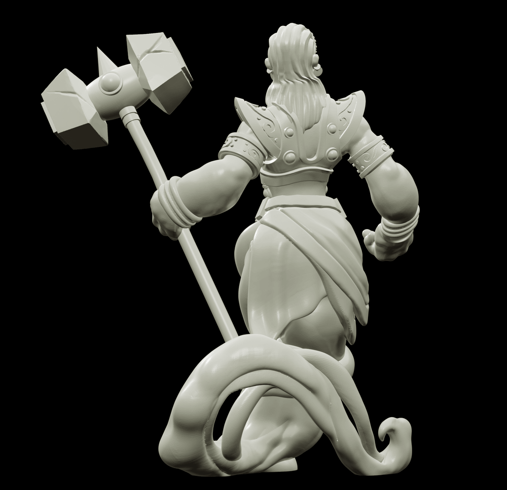 3D Printed Bestiary Vol. 4 Nafarrate - Earth Genie 32mm Ragnarok D&D (Online Only)