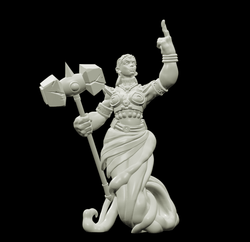 3D Printed Bestiary Vol. 4 Nafarrate - Earth Genie 32mm Ragnarok D&D (Online Only)