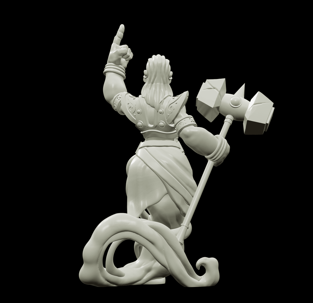 3D Printed Bestiary Vol. 4 Nafarrate - Earth Genie 32mm Ragnarok D&D (Online Only)