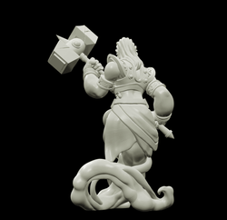 3D Printed Bestiary Vol. 4 Nafarrate - Earth Genie 32mm Ragnarok D&D (Online Only)