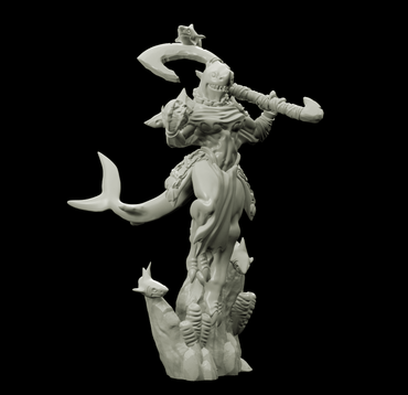 3D Printed Bestiary Vol. 4 Nafarrate - Ephyra Lady Shark 32mm Ragnarok D&D (Online Only)