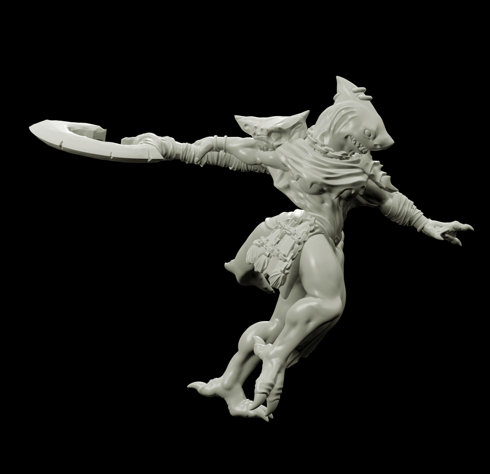 3D Printed Bestiary Vol. 4 Nafarrate - Ephyra Lady Shark 32mm Ragnarok D&D (Online Only)