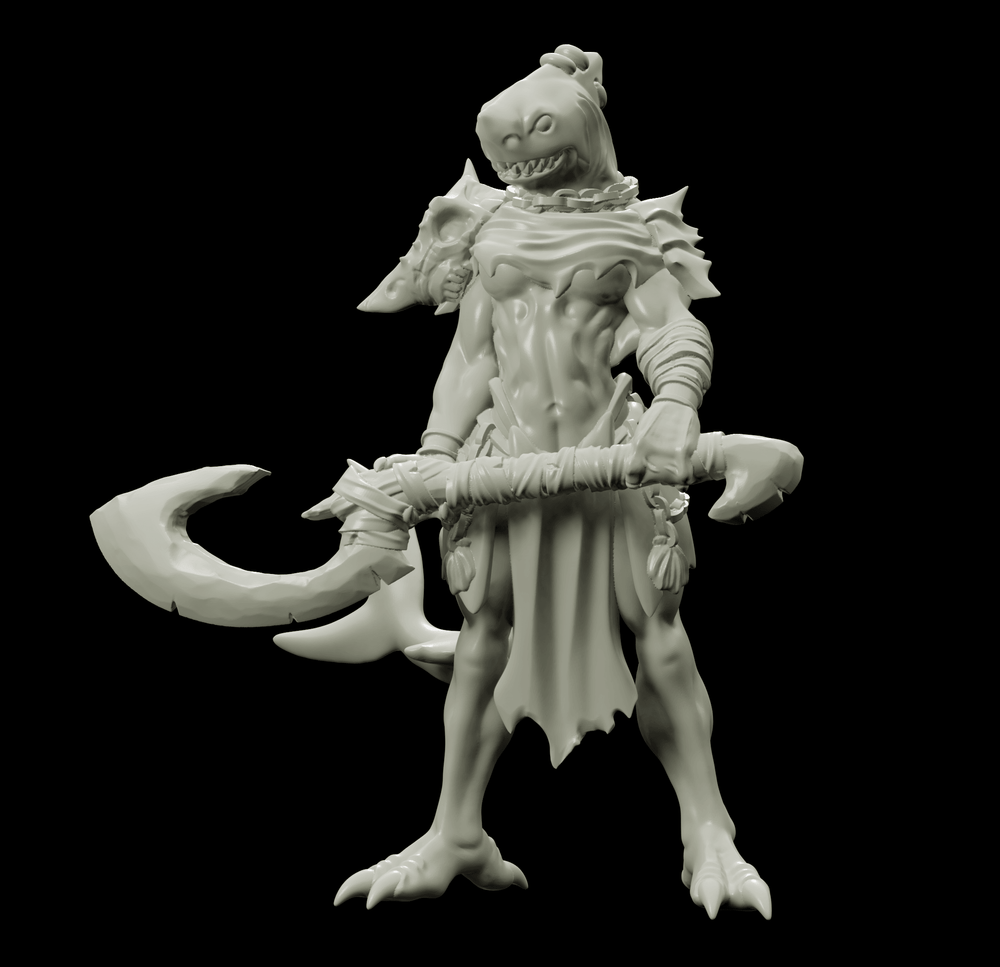 3D Printed Bestiary Vol. 4 Nafarrate - Ephyra Lady Shark 32mm Ragnarok D&D (Online Only)