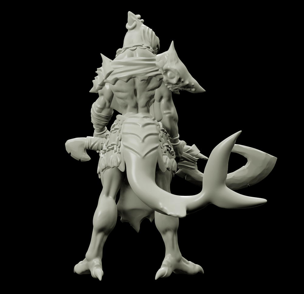 3D Printed Bestiary Vol. 4 Nafarrate - Ephyra Lady Shark 32mm Ragnarok D&D (Online Only)