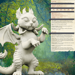 3D Printed Bestiary Vol. 4 Nafarrate - Fowur Draconic Ancestry 32mm Ragnarok D&D (Online Only)