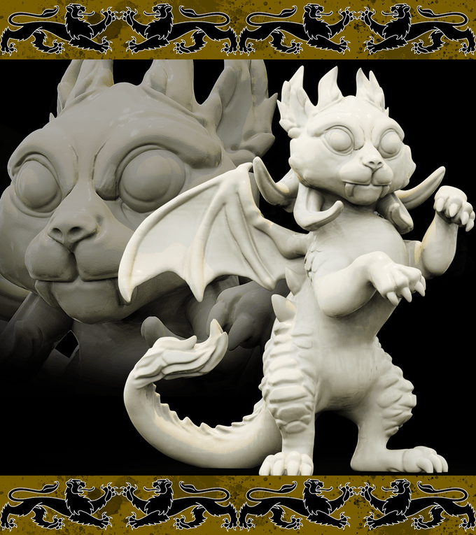 3D Printed Bestiary Vol. 4 Nafarrate - Fowur Draconic Ancestry 32mm Ragnarok D&D (Online Only)