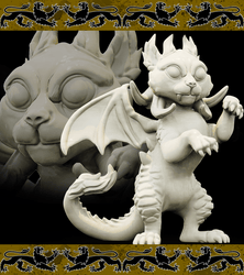 3D Printed Bestiary Vol. 4 Nafarrate - Fowur Draconic Ancestry 32mm Ragnarok D&D (Online Only)
