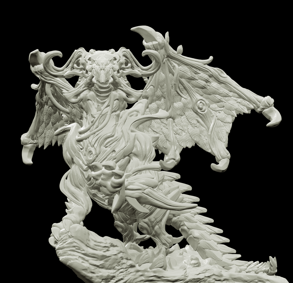 3D Printed Bestiary Vol. 4 Nafarrate - Frukag Forrest Dragon 32mm Ragnarok D&D (Online Only)