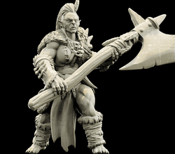 3D Printed Bestiary Vol. 4 Nafarrate - Gatha Female Orc 32mm Ragnarok D&D (Online Only)