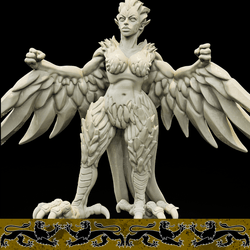3D Printed Bestiary Vol. 4 Nafarrate - Harpy 32mm Ragnarok D&D (Online Only)
