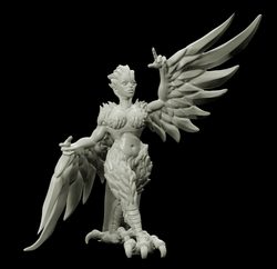 3D Printed Bestiary Vol. 4 Nafarrate - Harpy 32mm Ragnarok D&D (Online Only)