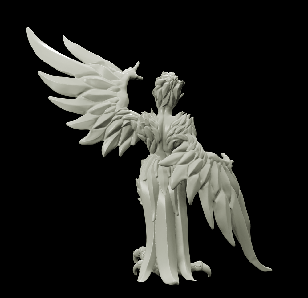 3D Printed Bestiary Vol. 4 Nafarrate - Harpy 32mm Ragnarok D&D (Online Only)