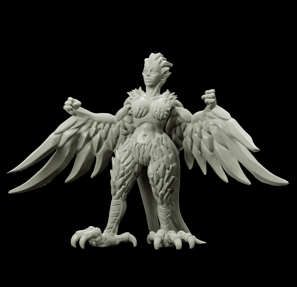 3D Printed Bestiary Vol. 4 Nafarrate - Harpy 32mm Ragnarok D&D (Online Only)
