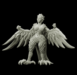 3D Printed Bestiary Vol. 4 Nafarrate - Harpy 32mm Ragnarok D&D (Online Only)