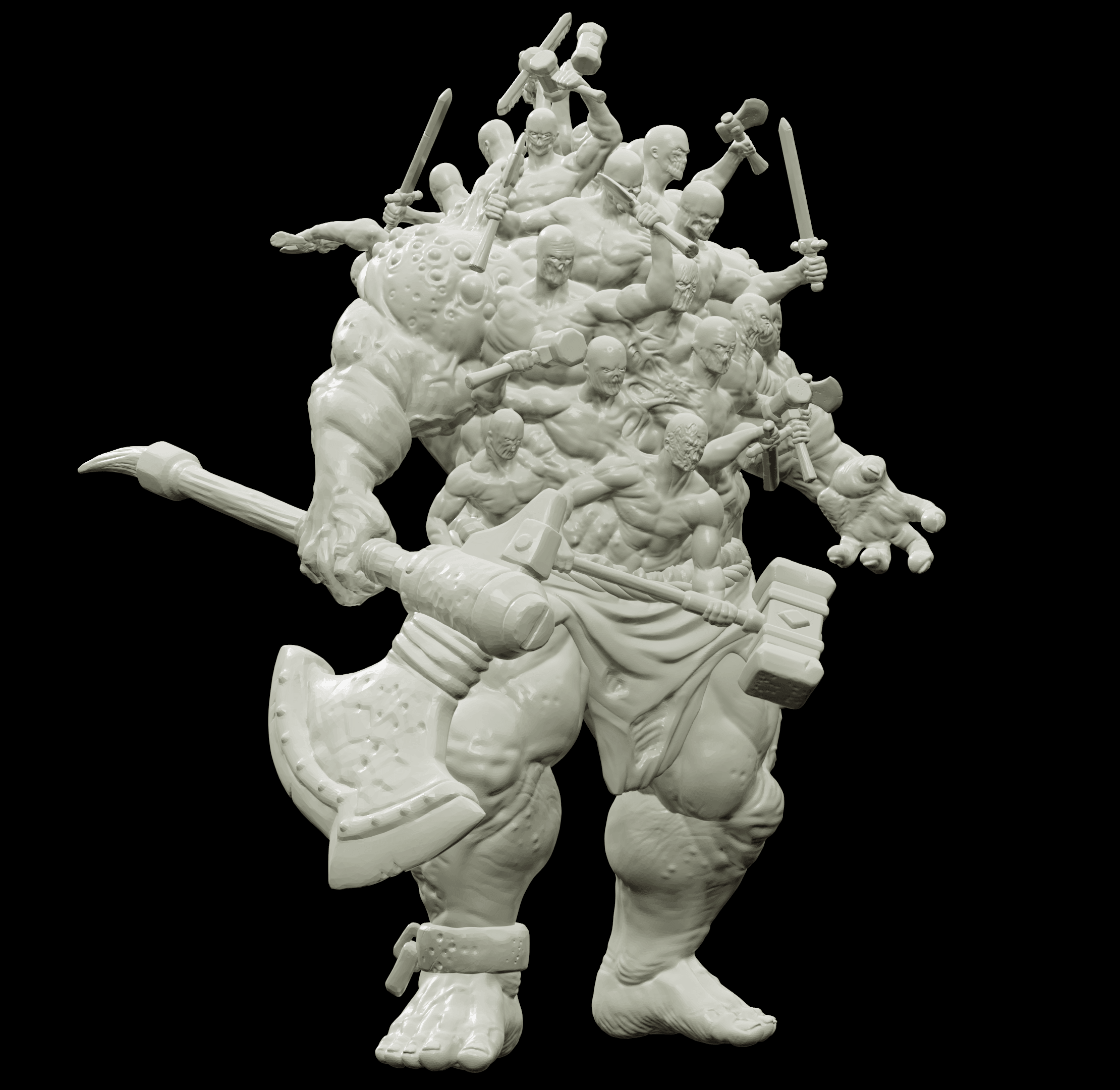3D Printed Bestiary Vol. 4 Nafarrate - Hecatoncheires Giant 32mm Ragnarok D&D (Online Only)