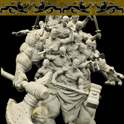 3D Printed Bestiary Vol. 4 Nafarrate - Hecatoncheires Giant 32mm Ragnarok D&D (Online Only)