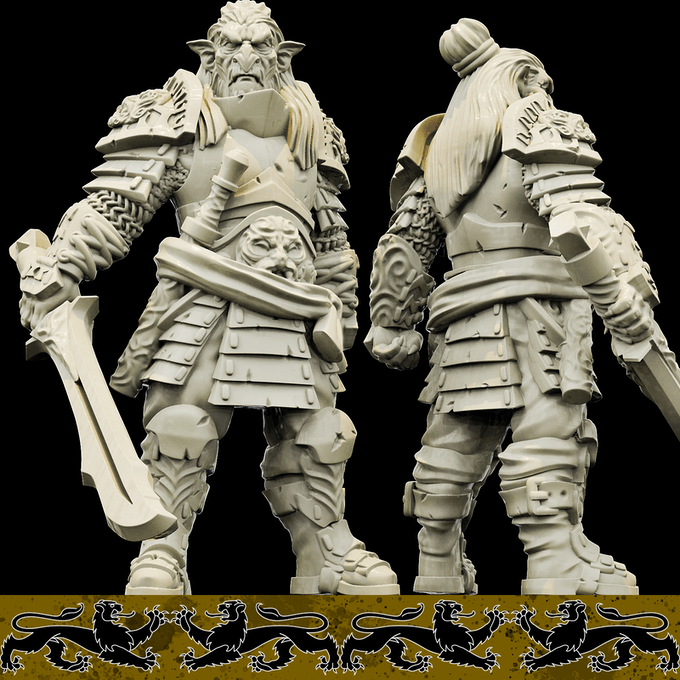 3D Printed Bestiary Vol. 4 Nafarrate - Hobgoblin 32mm Ragnarok D&D (Online Only)