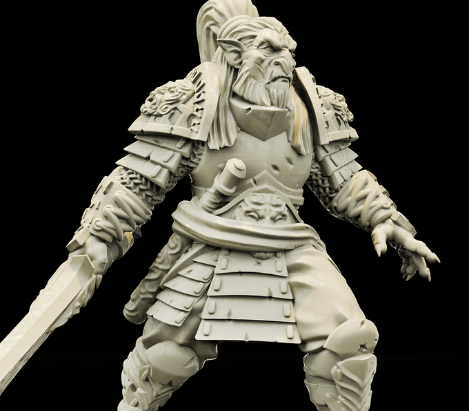 3D Printed Bestiary Vol. 4 Nafarrate - Hobgoblin 32mm Ragnarok D&D (Online Only)