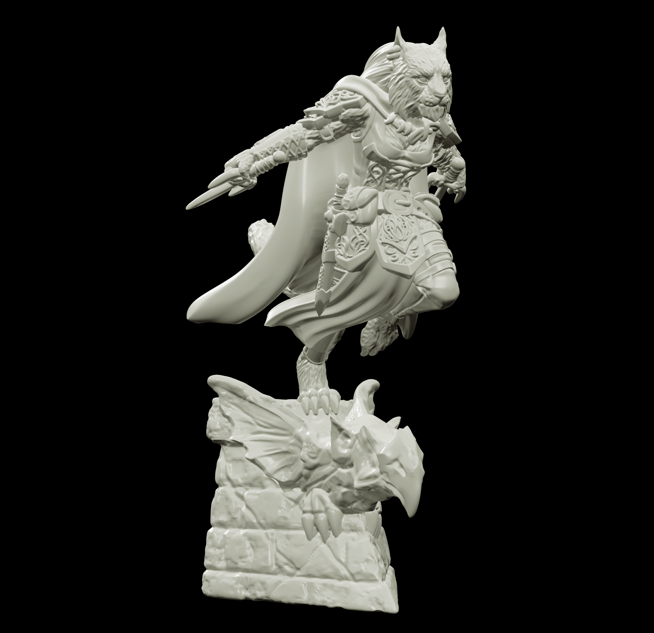 3D Printed Bestiary Vol. 4 Nafarrate - Ishu Tigress 32mm Ragnarok D&D (Online Only)