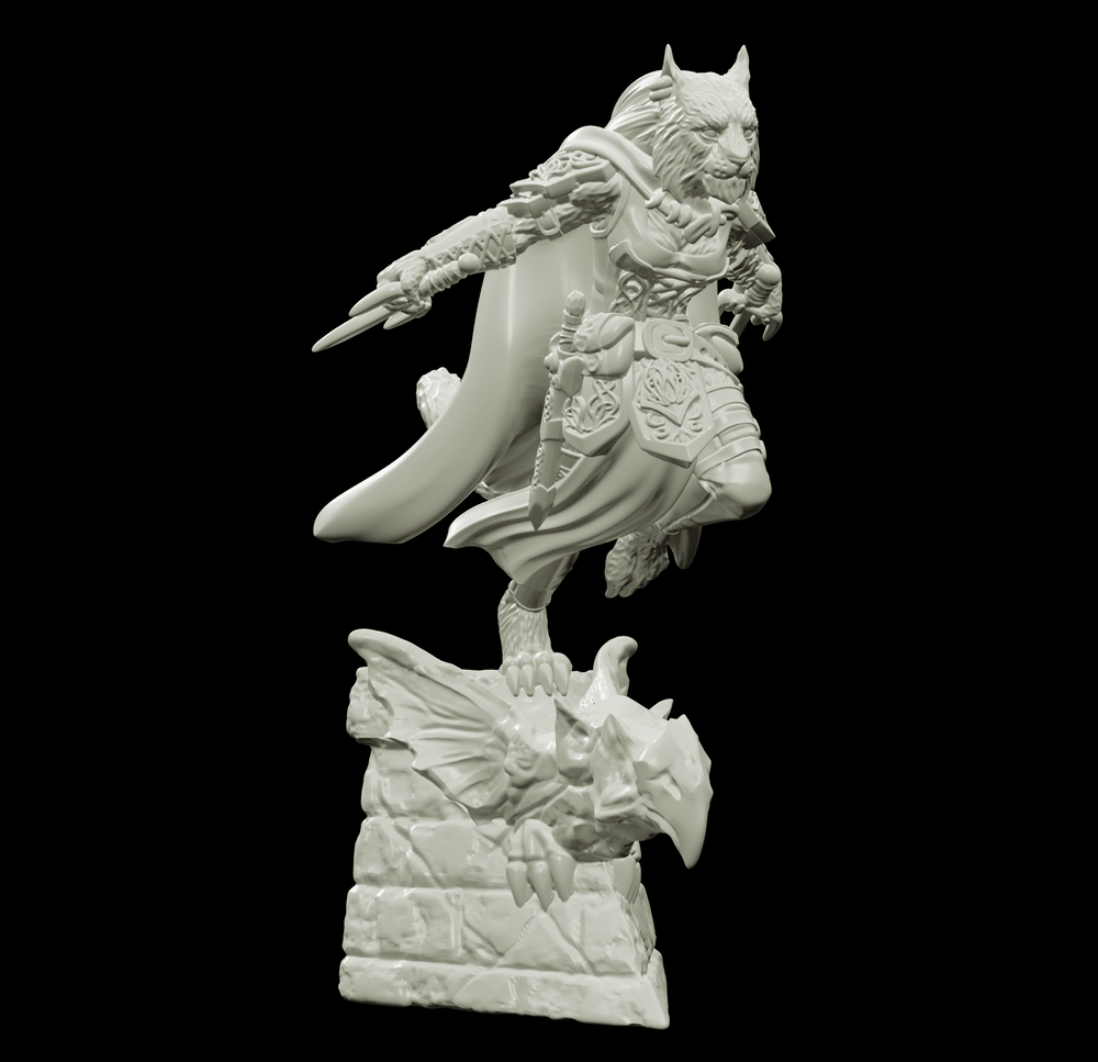 3D Printed Bestiary Vol. 4 Nafarrate - Ishu Tigress 32mm Ragnarok D&D (Online Only)
