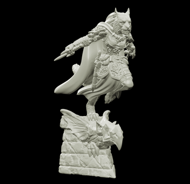 3D Printed Bestiary Vol. 4 Nafarrate - Ishu Tigress 32mm Ragnarok D&D (Online Only)