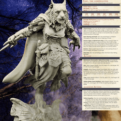 3D Printed Bestiary Vol. 4 Nafarrate - Ishu Tigress 32mm Ragnarok D&D (Online Only)