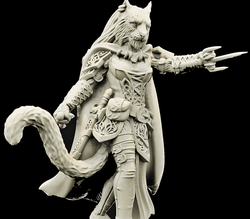 3D Printed Bestiary Vol. 4 Nafarrate - Ishu Tigress 32mm Ragnarok D&D (Online Only)