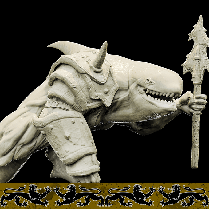 3D Printed Bestiary Vol. 4 Nafarrate - Jikax Killer Whale 32mm Ragnarok D&D (Online Only)